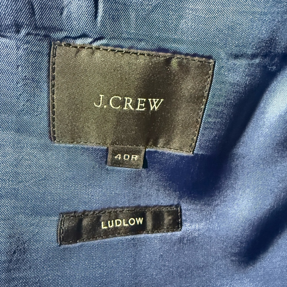 J. Crew Ludlow Loro Piana Wool Navy Blazer, Size 40R - Picture 6 of 7